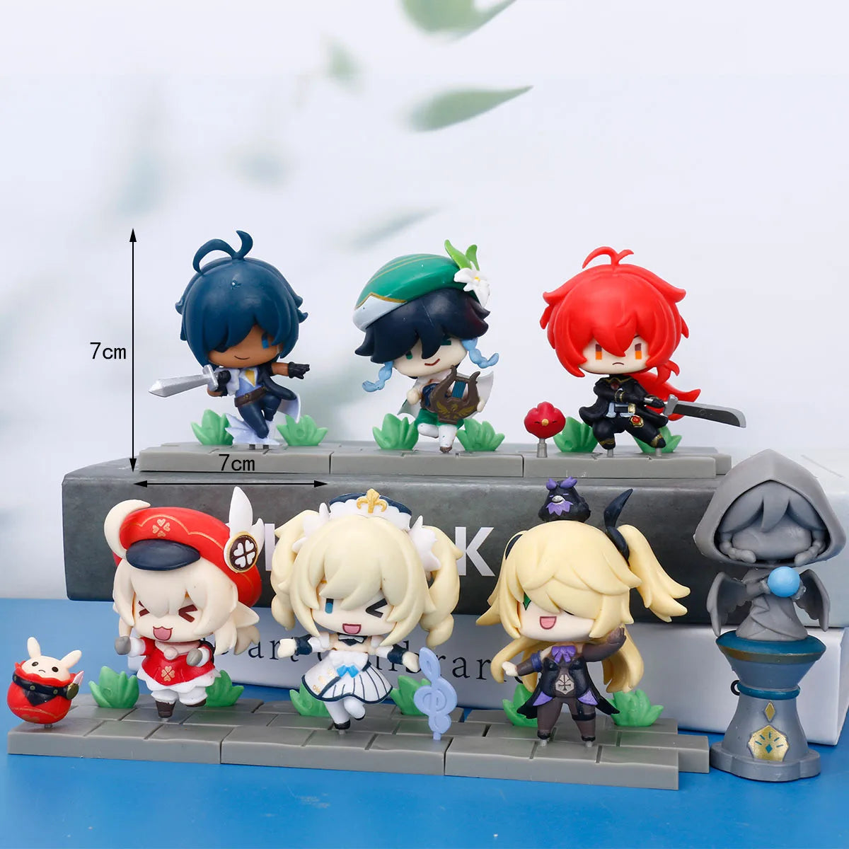 Genshin Impact Account Action Figure Anime Game Genshin Impact Keqing Amber Klee Mona Figma Figurine Model Toys