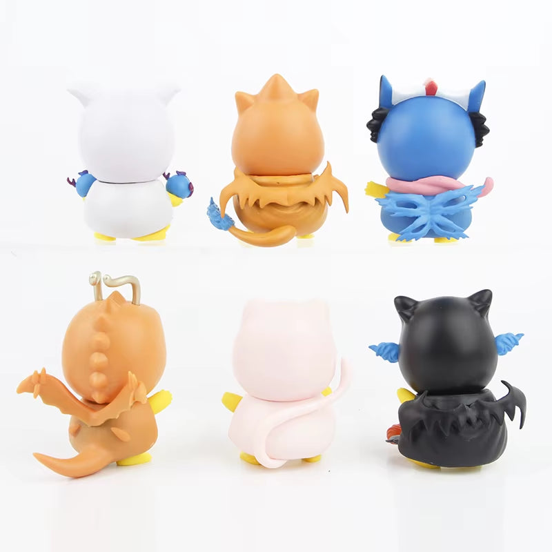 Collectible 6-Piece Pokémon Figure Set: Pikachu as Charizard & Mew - 7cm Toys