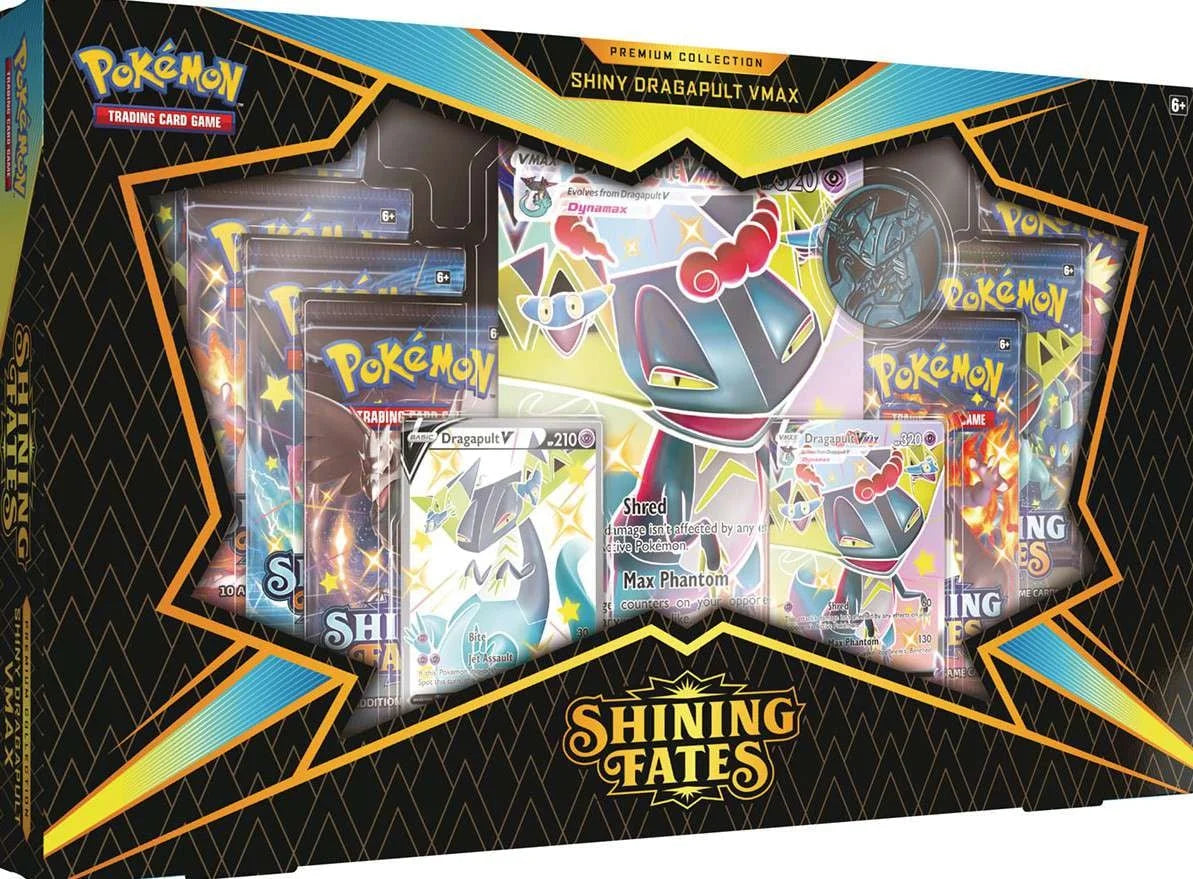 Pokémon Shining Fates Shiny Dragapult VMAX Premium Collection Trading Card Game