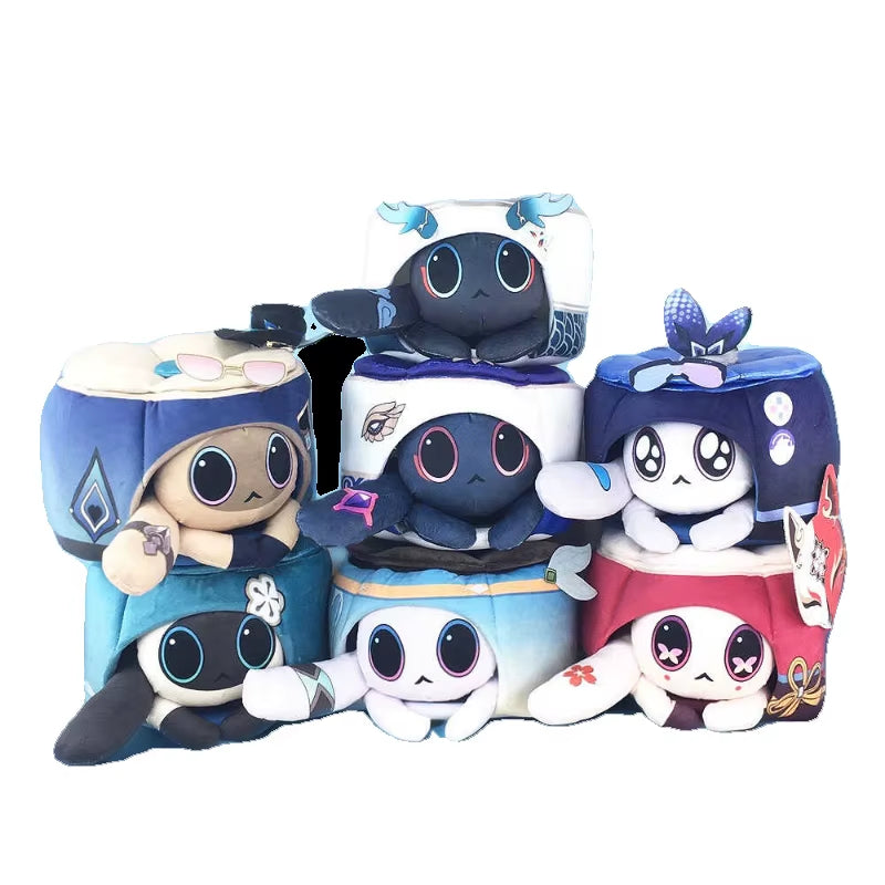 Game Cartoon Honkai: Star Rail Cute Cat Cake Glutinous Rice Ball Cosplay Danheng Kafka Blade Cotton Doll Plush Pillow Can Open