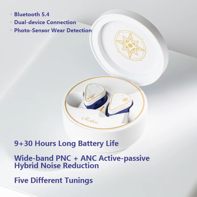 ROBIN Earphone Honkai Star Rail Robin'S Earphones TWS Hybrid Dynamic Driver + Planar Driver ANC TWS Earphones