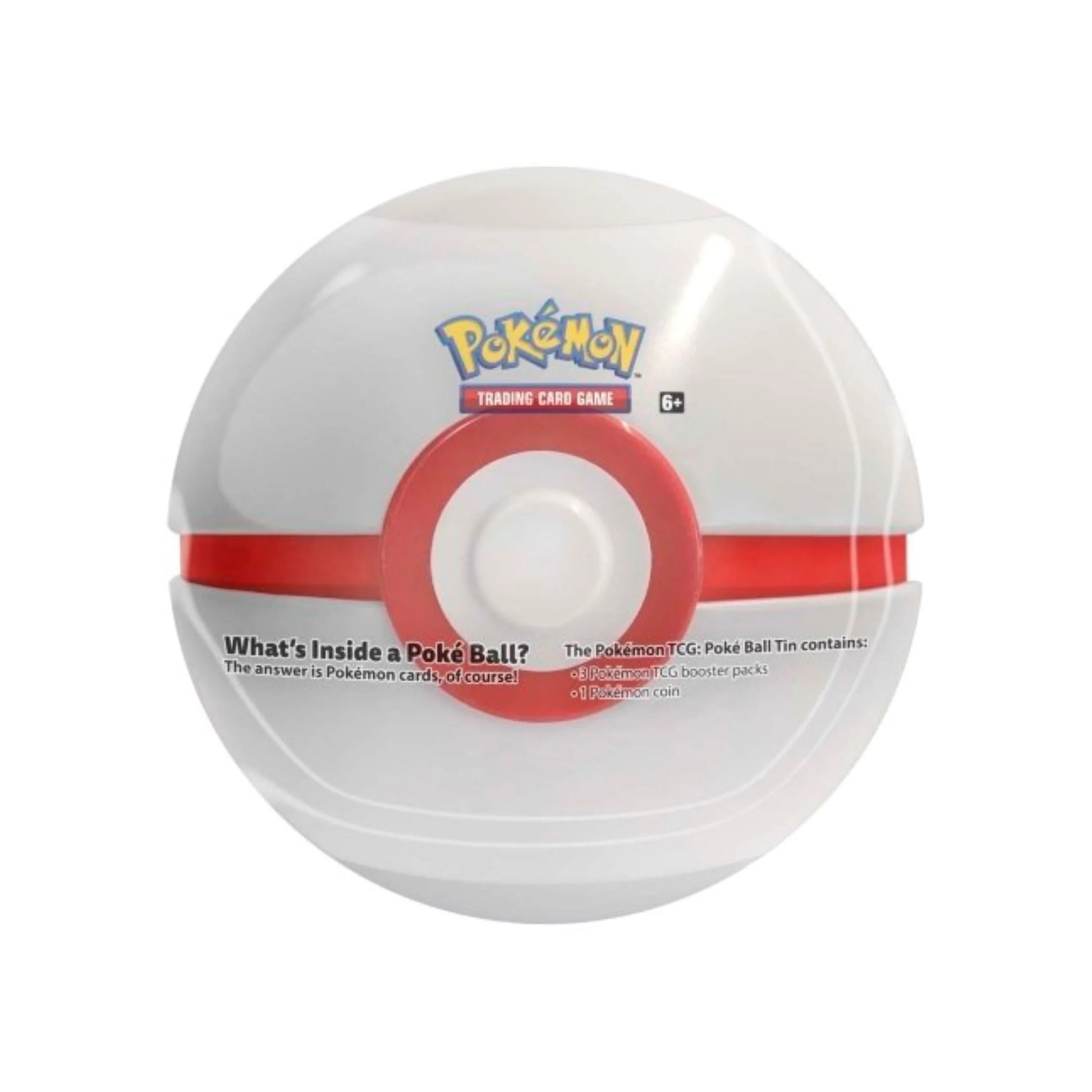 Trading Card Games Poke Ball Tin with 3 Packs Included - Premier Ball