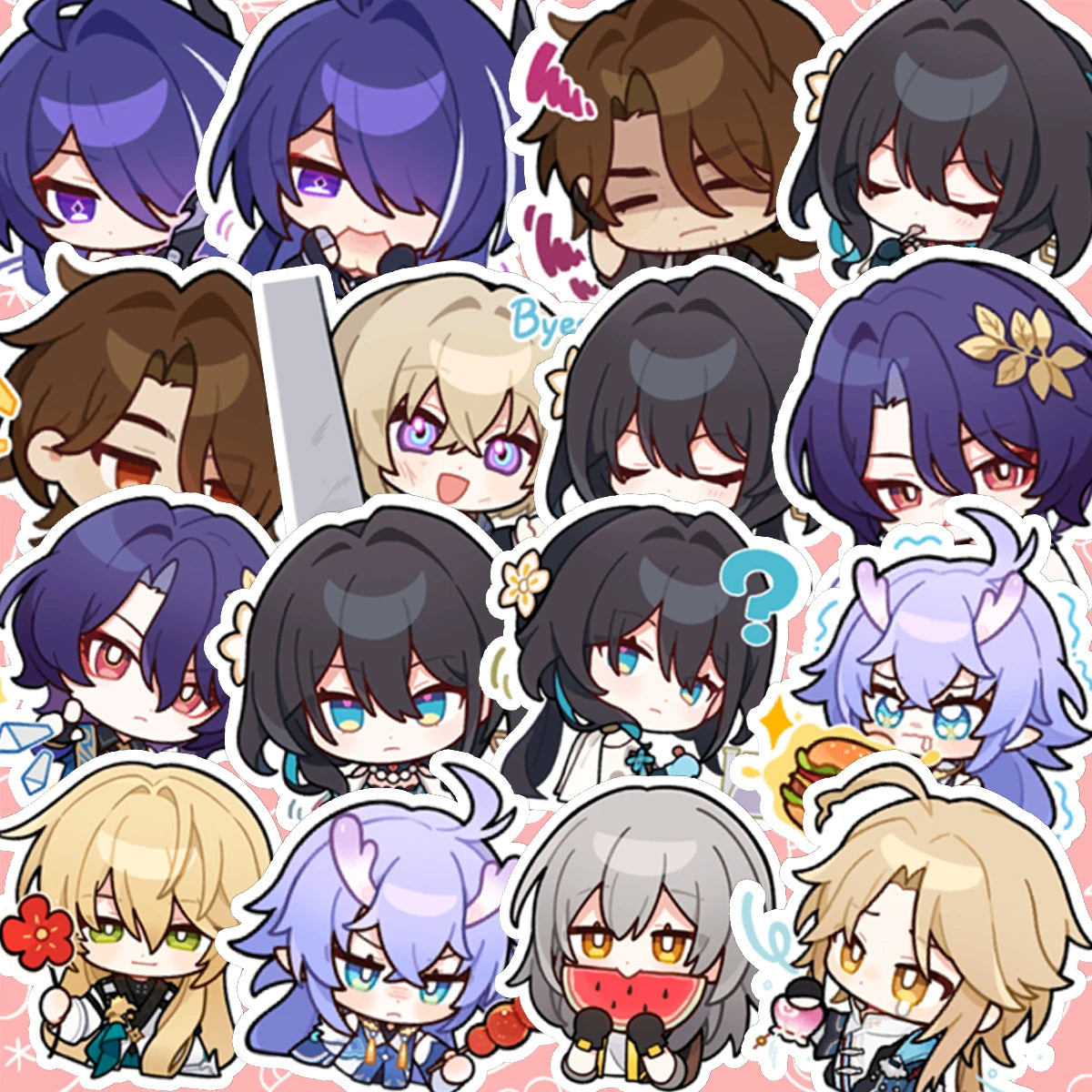 40 PCS Cute Honkai: Star Rail Stickers Decorative Water Bottle Computer Guitar Skateboard Bicycle Motorcycle Snowboard