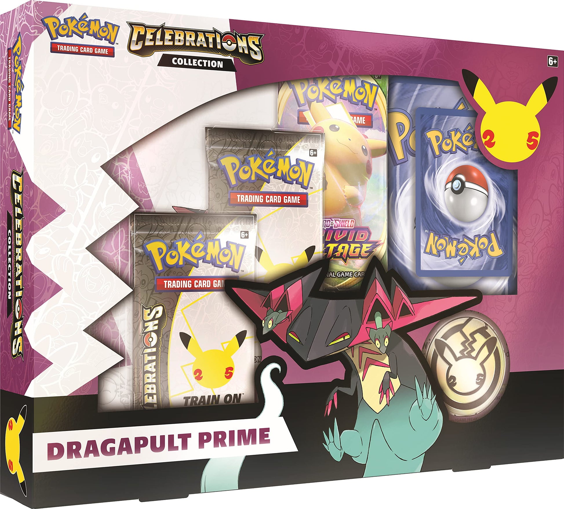 | Celebrations Collection Dragapult Prime | Card Game | Ages 6+ | 2 Players | 10+ Minutes Playing Time
