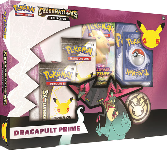 | Celebrations Collection Dragapult Prime | Card Game | Ages 6+ | 2 Players | 10+ Minutes Playing Time