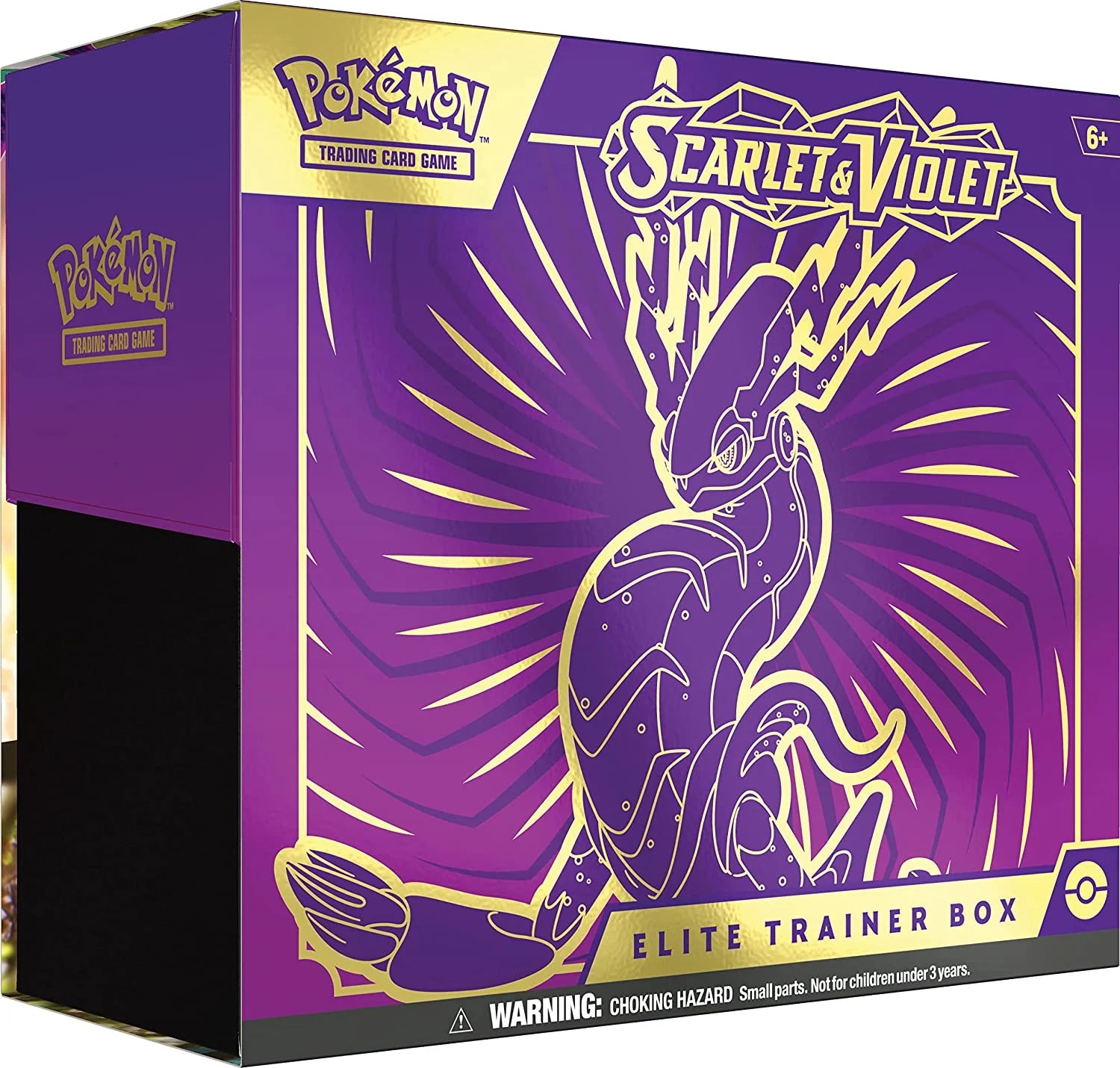 TCG: Scarlet and Violet Elite Trainer Box - Miraidon Purple (1 Full Art Promo Card, 9 Boosters and Premium Accessories)