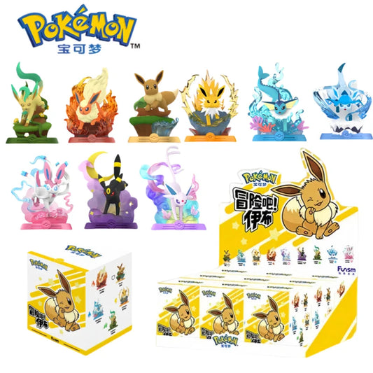 Collectible Anime Pokémon Adventure: Exclusive Eevee Family Suit Blind Box Action Figures - Flareon, Espeon, Sylveon Model Toy Gift