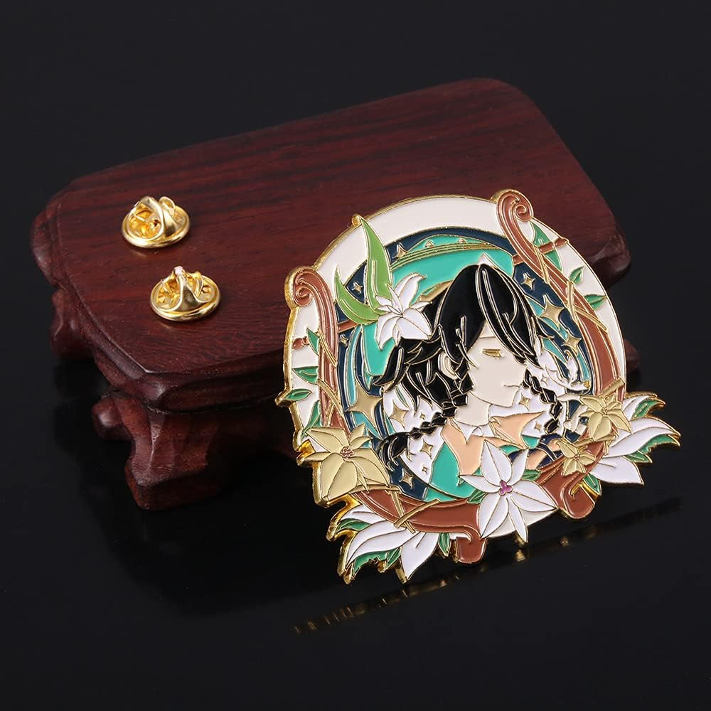Genshin Impact Brooch Pin - Characters Cosplay Enamel Brooch Lapel Pin - Gift for Fans, Women and Girls