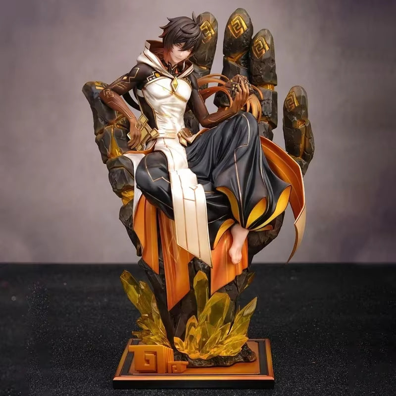 Genshin Impact Figure Zhongli 26Cm PVC Model Collection Simulation Statue Game Action Figurine Doll Holiday Gift for Children