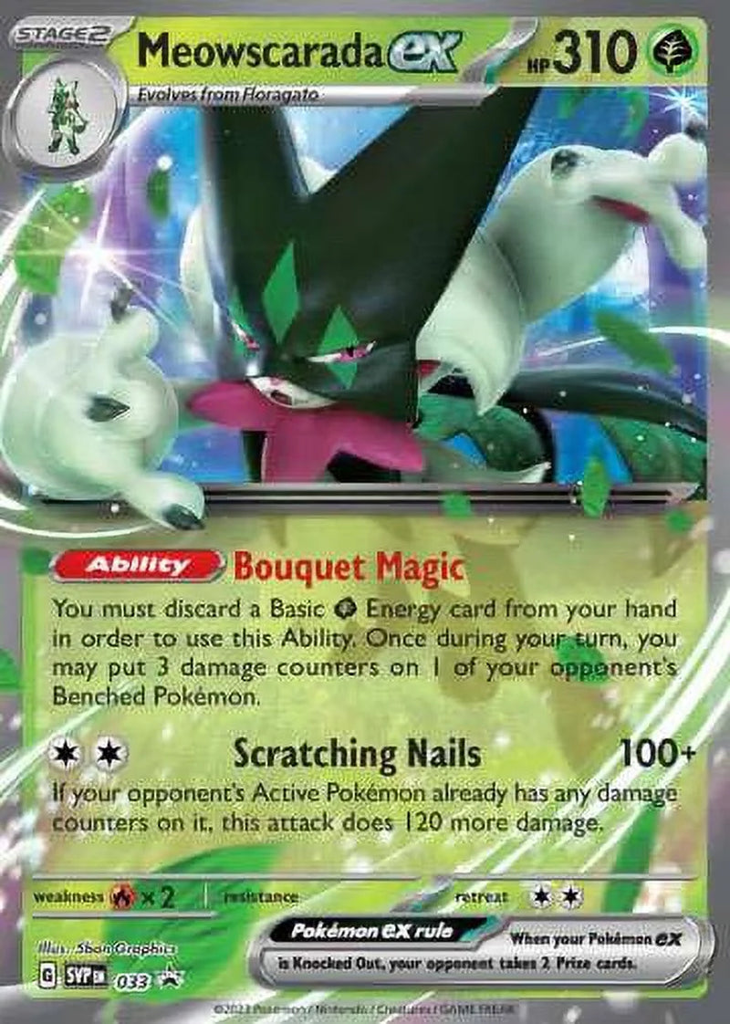 Paldea Partners Meowscarada Ex Tin (5 Booster Packs,1 Promo Foil Card & More)