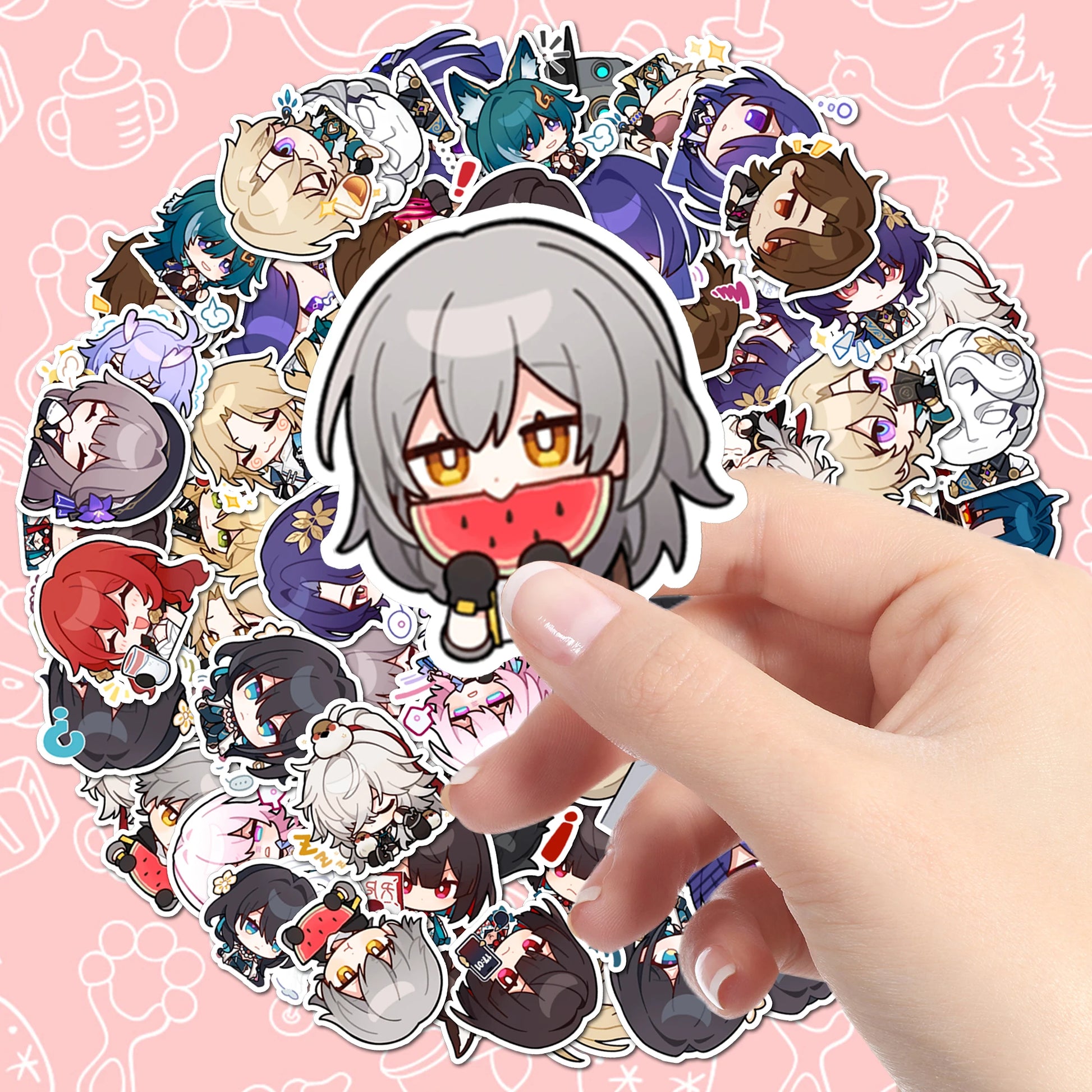 40 PCS Cute Honkai: Star Rail Stickers Decorative Water Bottle Computer Guitar Skateboard Bicycle Motorcycle Snowboard