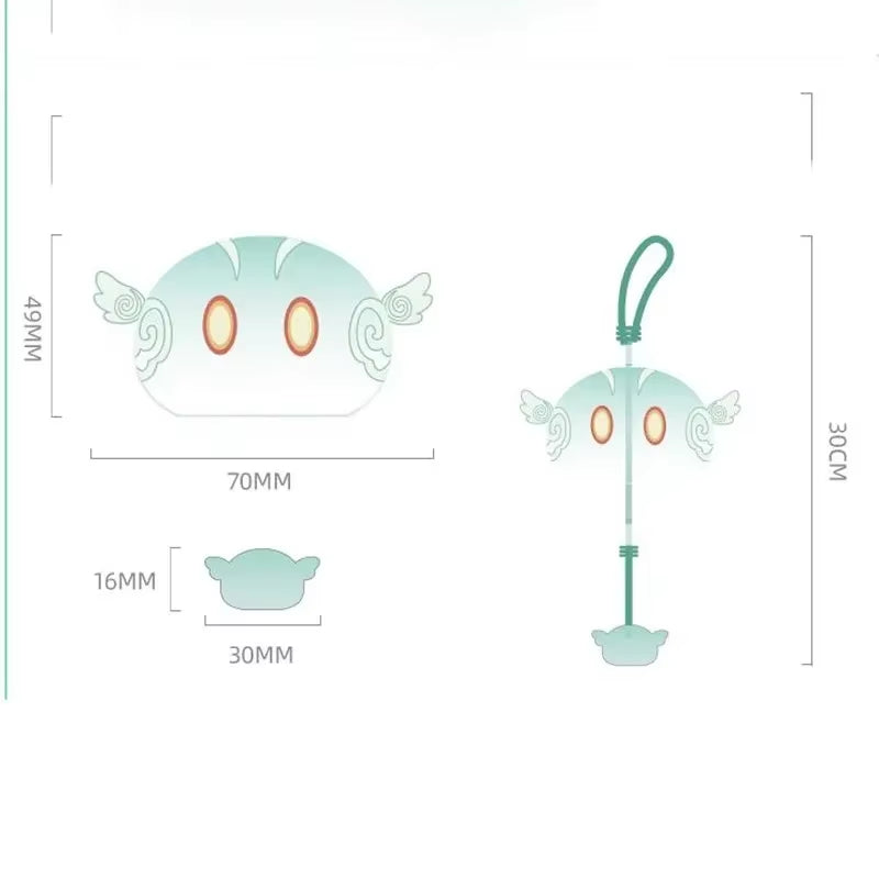 Genshin Slime Wind Chimes Anime Hanging Windy Bells Pendants Genshin Impact Slime Japanese Chimes Glass Cartoon House Decoration