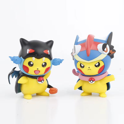 Collectible 6-Piece Pokémon Figure Set: Pikachu as Charizard & Mew - 7cm Toys