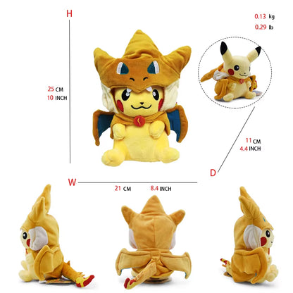 Adorable Eevee & Pikachu Cosplay Plush Toys - Collectible Stuffed Animal Dolls (20-30CM) Perfect Gift!