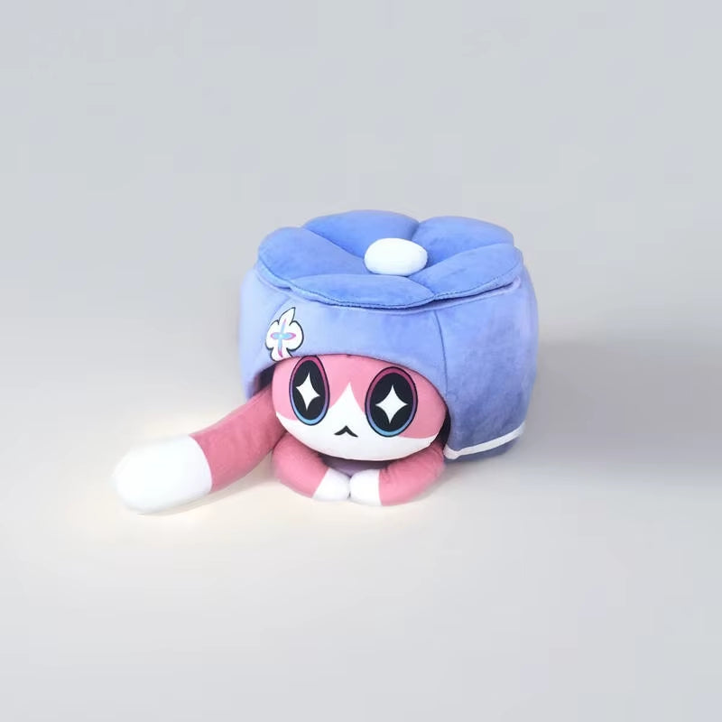 Game Cartoon Honkai: Star Rail Cute Cat Cake Glutinous Rice Ball Cosplay Danheng Kafka Blade Cotton Doll Plush Pillow Can Open