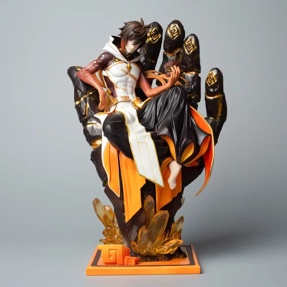 Genshin Impact Figure Zhongli 26Cm PVC Model Collection Simulation Statue Game Action Figurine Doll Holiday Gift for Children