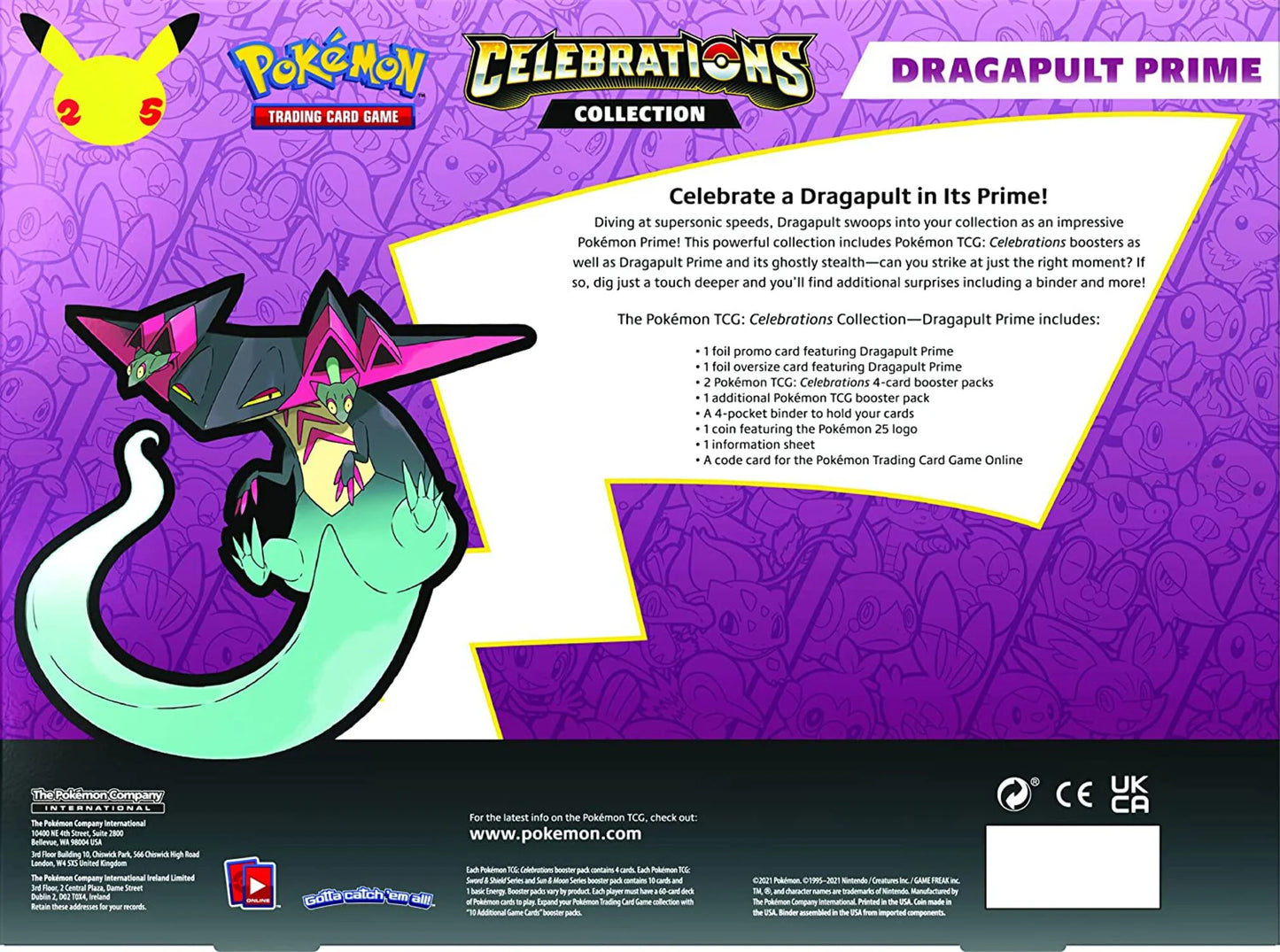 | Celebrations Collection Dragapult Prime | Card Game | Ages 6+ | 2 Players | 10+ Minutes Playing Time