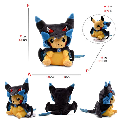Adorable Eevee & Pikachu Cosplay Plush Toys - Collectible Stuffed Animal Dolls (20-30CM) Perfect Gift!