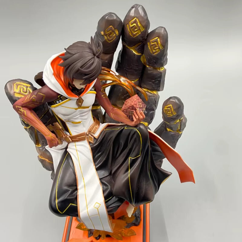Genshin Impact Figure Zhongli 26Cm PVC Model Collection Simulation Statue Game Action Figurine Doll Holiday Gift for Children