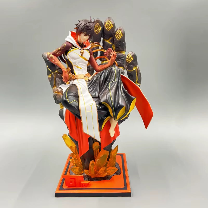 Genshin Impact Figure Zhongli 26Cm PVC Model Collection Simulation Statue Game Action Figurine Doll Holiday Gift for Children