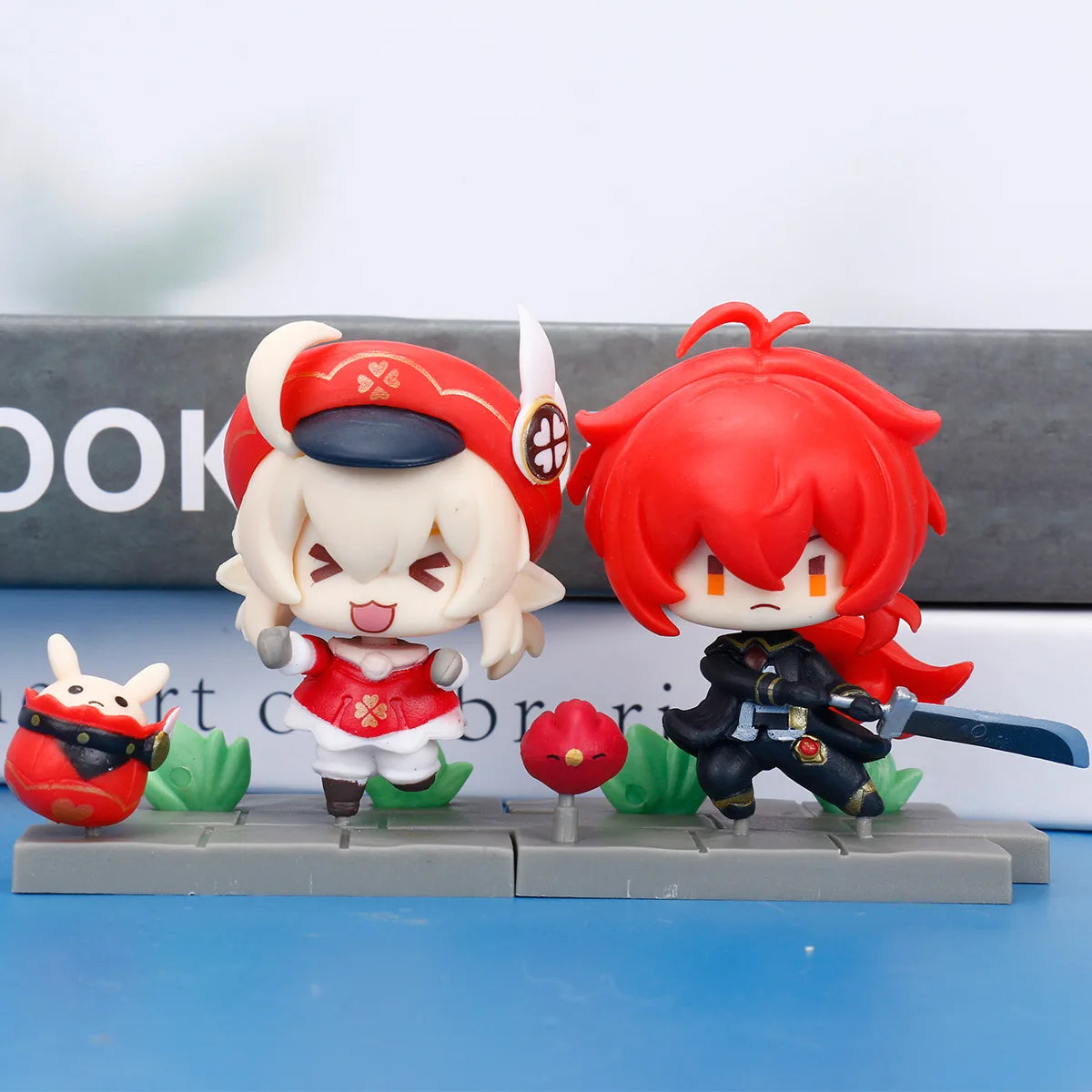 Genshin Impact Account Action Figure Anime Game Genshin Impact Keqing Amber Klee Mona Figma Figurine Model Toys
